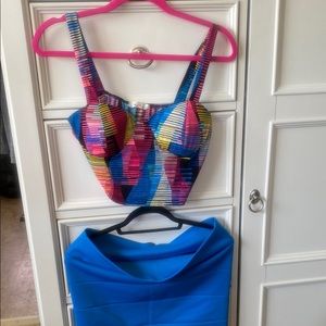 Blue Sweetheart Bustier Dress for Night Out